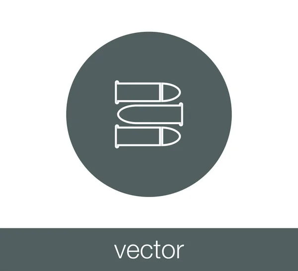 Icono de línea de balas — Vector de stock