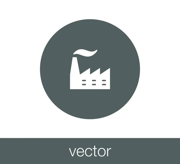 Het pictogram van de plant. Het pictogram van de industrie. Pictogram van de fabriek. — Stockvector