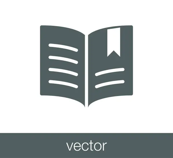 Libro Icono plano — Vector de stock