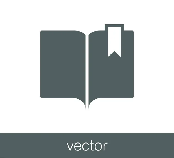 Libro Icono plano — Vector de stock