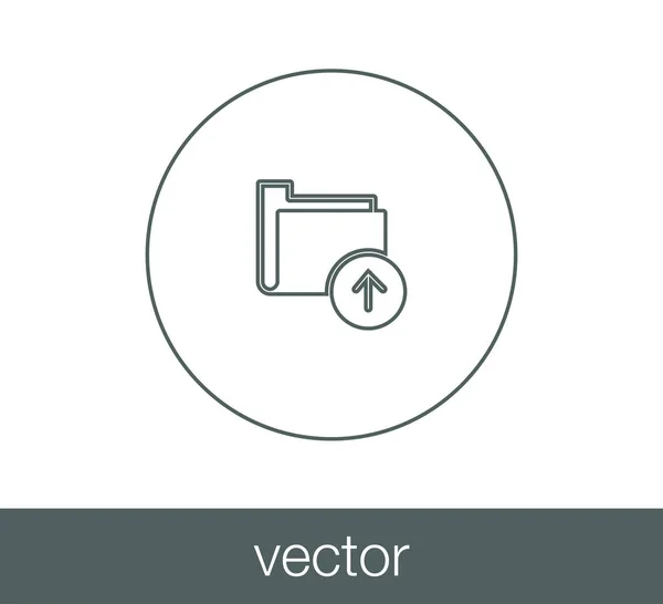 Ikon folder sederhana - Stok Vektor