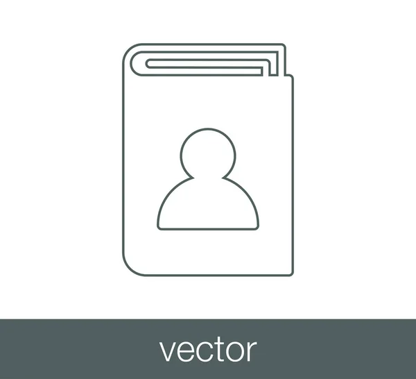 Ikona telefonní seznamu. — Stockový vektor