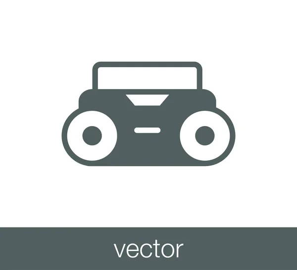 Icono web de radio — Vector de stock