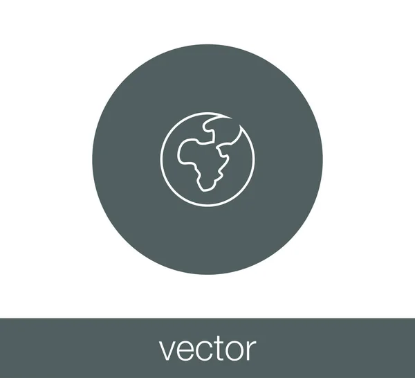 Ikona zeměkoule webové. — Stockový vektor