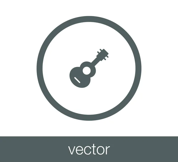 Icono plano de guitarra — Vector de stock