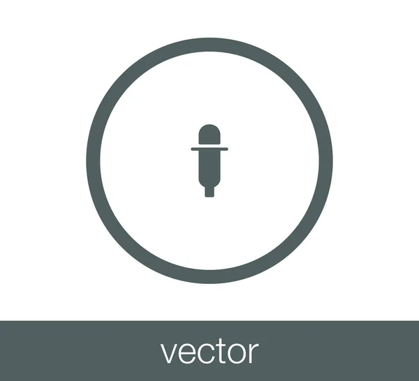 Cuentagotas icono plano — Vector de stock