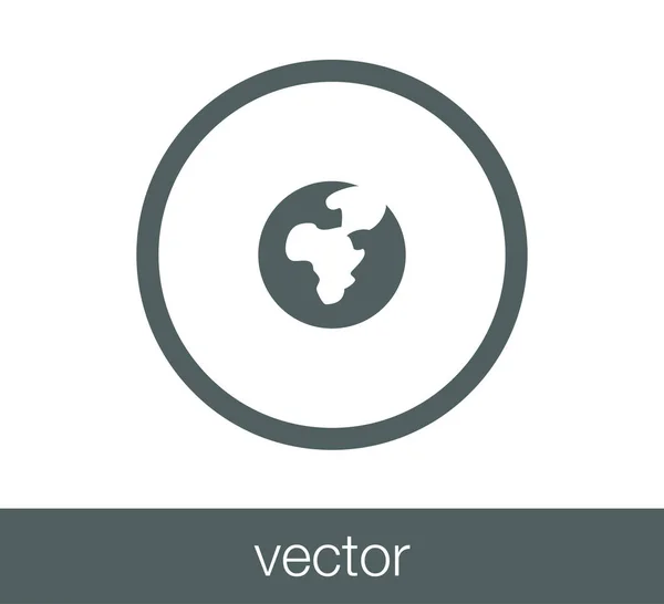 Globo icono web . — Vector de stock