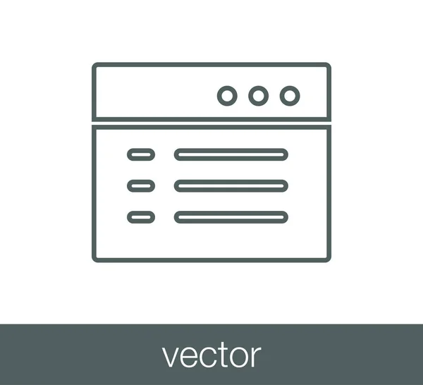 Código ventana icono — Vector de stock