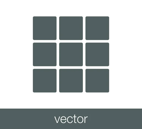 Icono plano cubo — Vector de stock