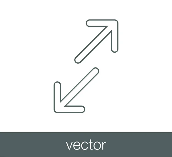 Ícone de transferência com duas setas laterais — Vetor de Stock