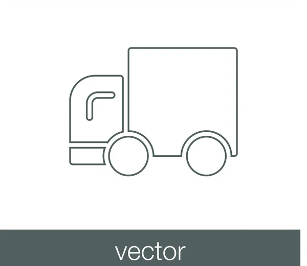 Livrare camion web pictogramă — Vector de stoc