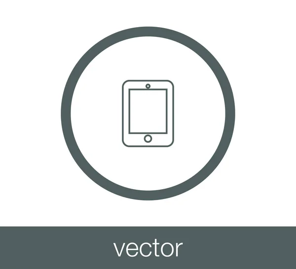 Tablet flat icon — Stock Vector
