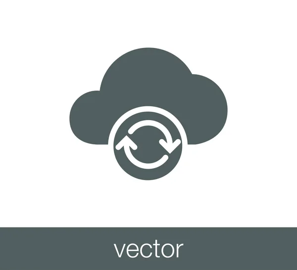 Cloud-Symbol synchronisieren — Stockvektor