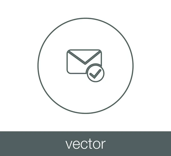 Ícone simples e-mail — Vetor de Stock