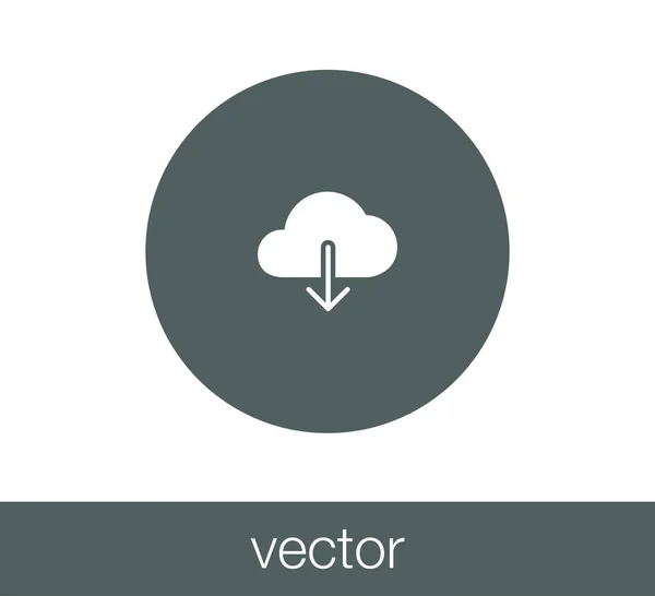 Download-Symbol mit Pfeil nach unten — Stockvektor