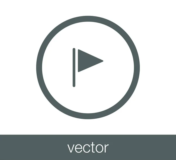 Bandera icono plano — Vector de stock