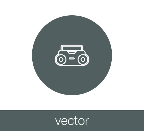 Icono web de radio — Vector de stock