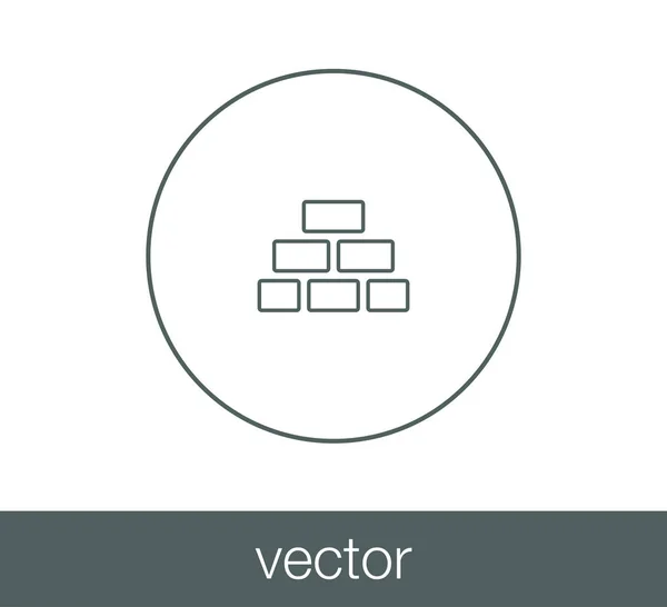 Icône de mur de brique — Image vectorielle