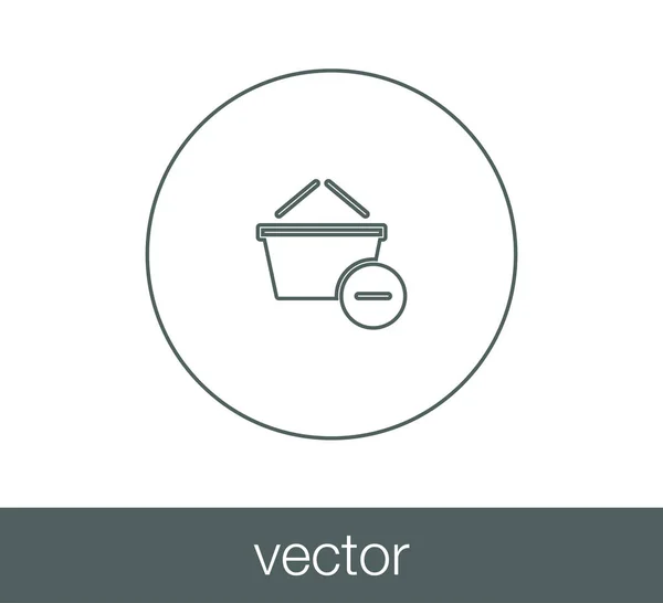 Ícone da cesta de compras. — Vetor de Stock