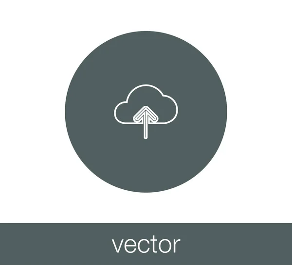 Icon mit Pfeil nach oben hochladen — Stockvektor