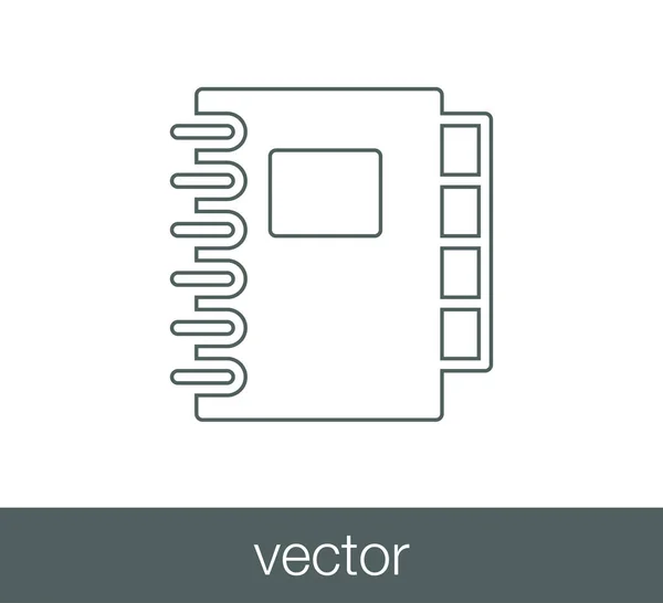 Notebook platt ikon — Stock vektor
