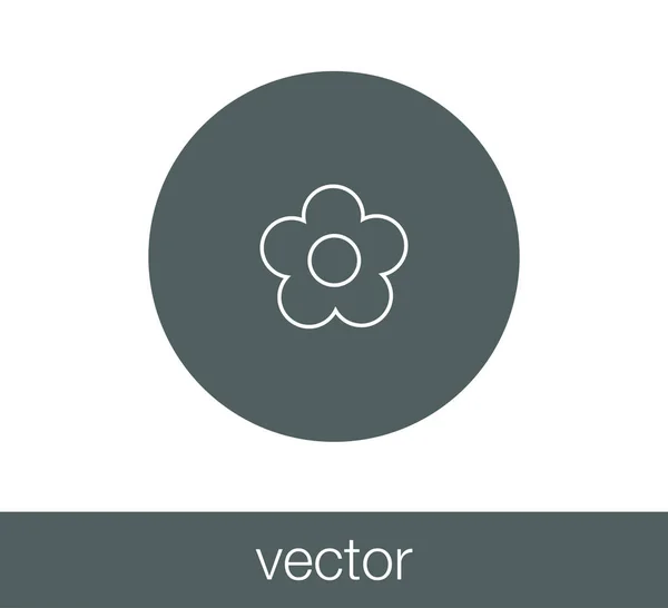 Ícone web flor . — Vetor de Stock