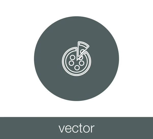 Design of pizza icon — Stock Vector