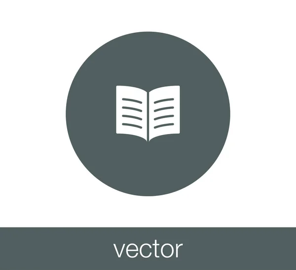 Libro Icono plano — Vector de stock