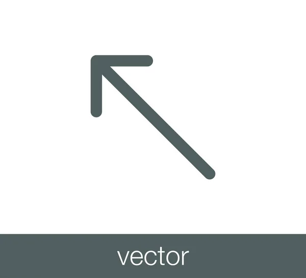 Flecha icono plano . — Vector de stock