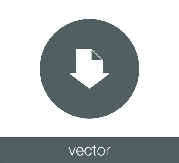 Letöltés ikon lefelé nyíl — Stock Vector