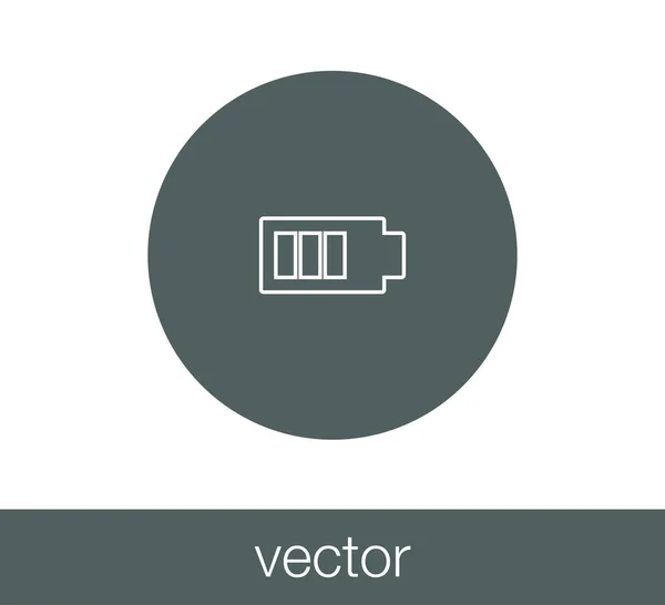 Icono plano de batería . — Vector de stock