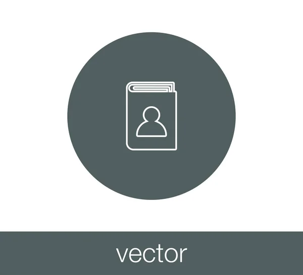 Icono de la guía telefónica . — Vector de stock
