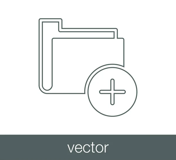 Icono de carpeta simple — Vector de stock