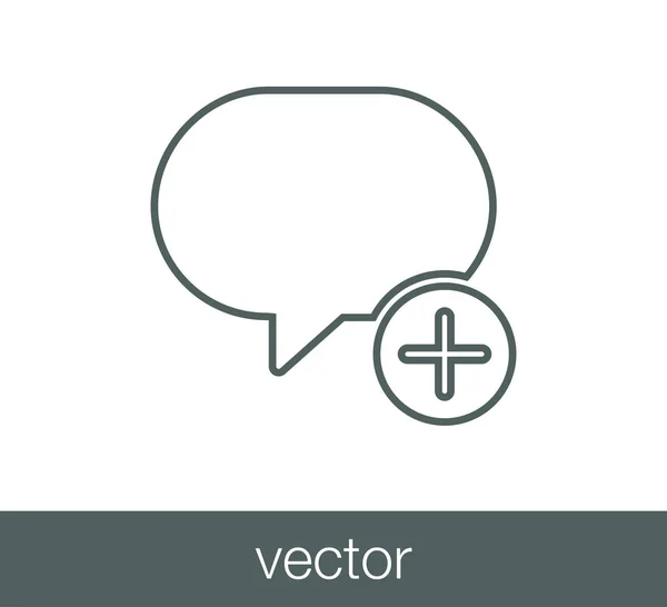 Chat-pictogram. Pictogram van de commentaar — Stockvector