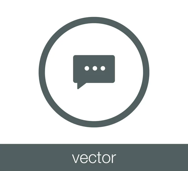 Chat-pictogram. Pictogram van de commentaar — Stockvector