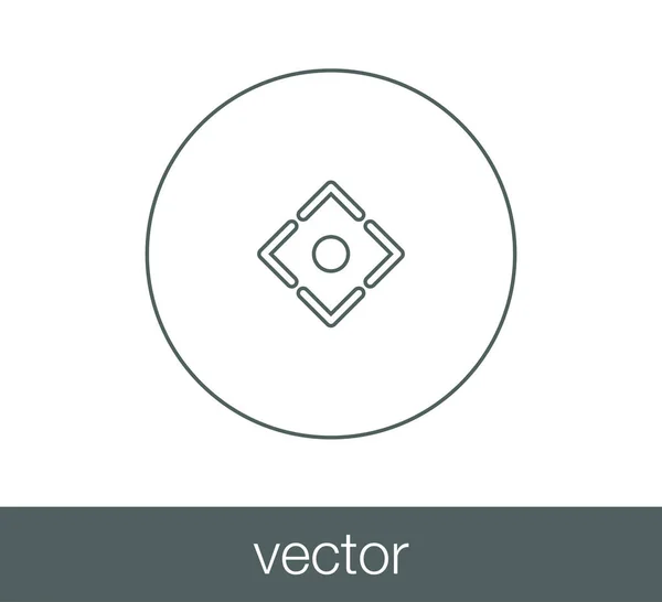 Icono de línea objetivo — Vector de stock