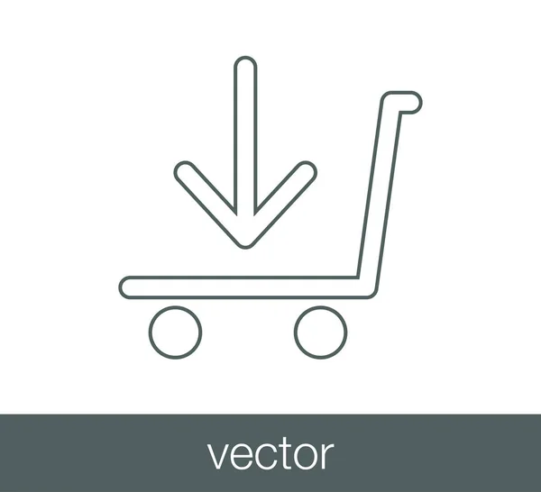 Покупки кошик значок — стоковий вектор
