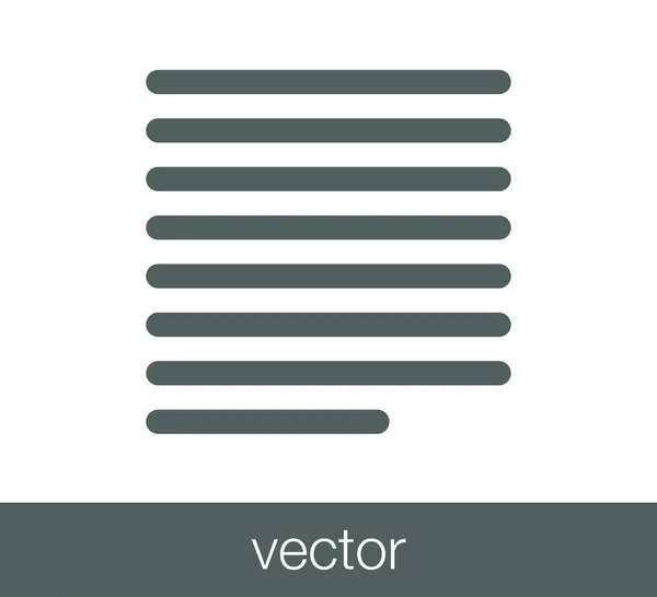 Виправдати значок тексту — стоковий вектор