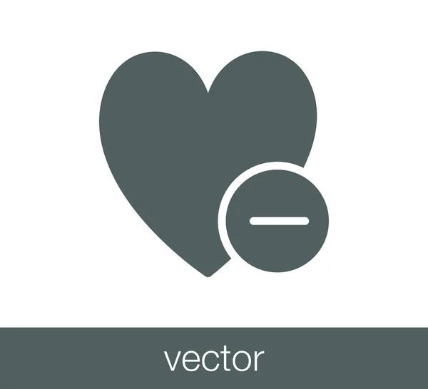 Ícone web coração — Vetor de Stock