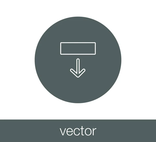 Icono de descarga con flecha hacia abajo — Vector de stock