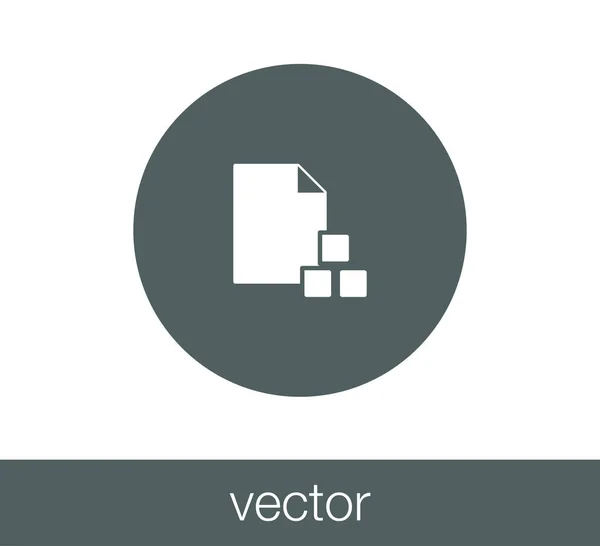 Icono de documento simple . — Vector de stock