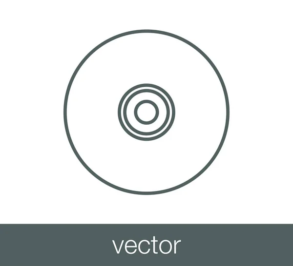 CD icône plate — Image vectorielle