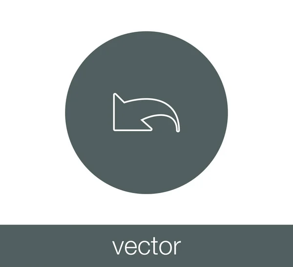 Responder icono plano . — Vector de stock