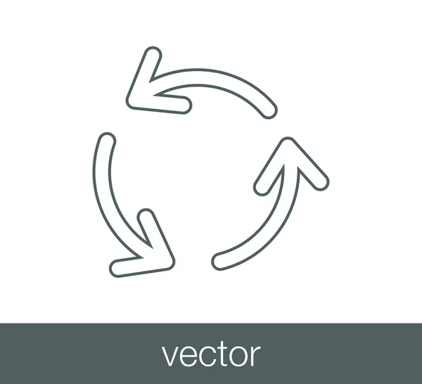 Recargar icono de símbolo . — Vector de stock