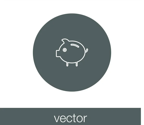 Icono de banco de cerdo — Vector de stock