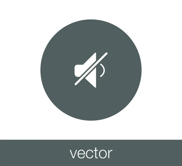 Mute eenvoudige pictogram — Stockvector