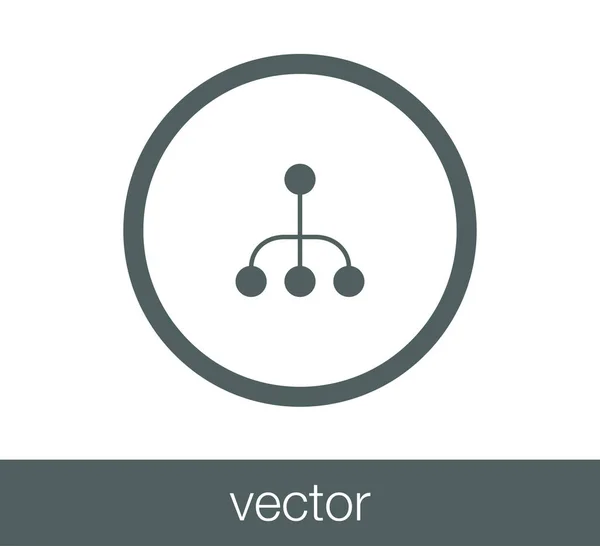 Icono de red ilustración . — Vector de stock