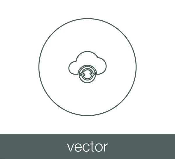 Synchroniser l'icône cloud — Image vectorielle