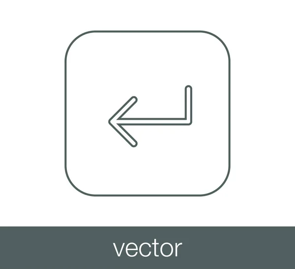 Invoeren van de sleutel-pictogram. — Stockvector