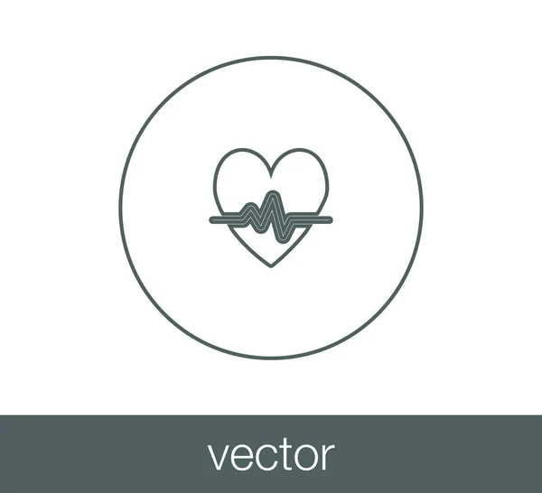 Heart beat icon. — Stock Vector